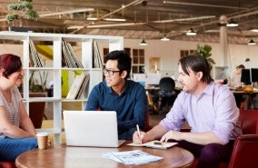 A group of people in a discussion.