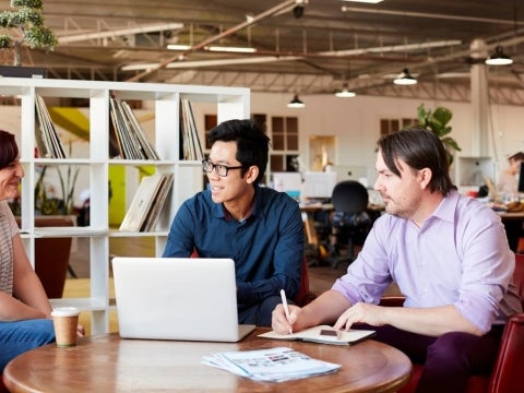 A group of people in a discussion.